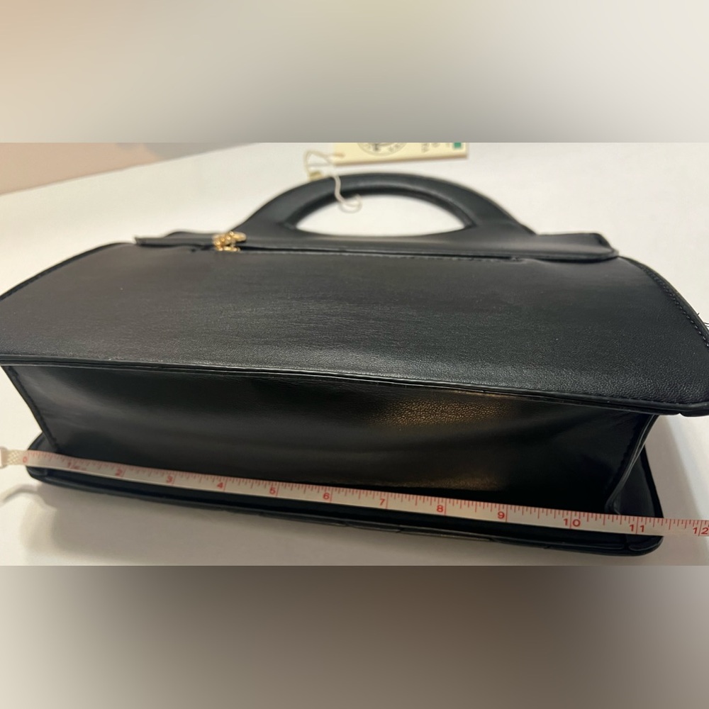 Valentino Orlandi Leather Top Handle Black Crossbody Bag V-2002 - Picture 11 of 11